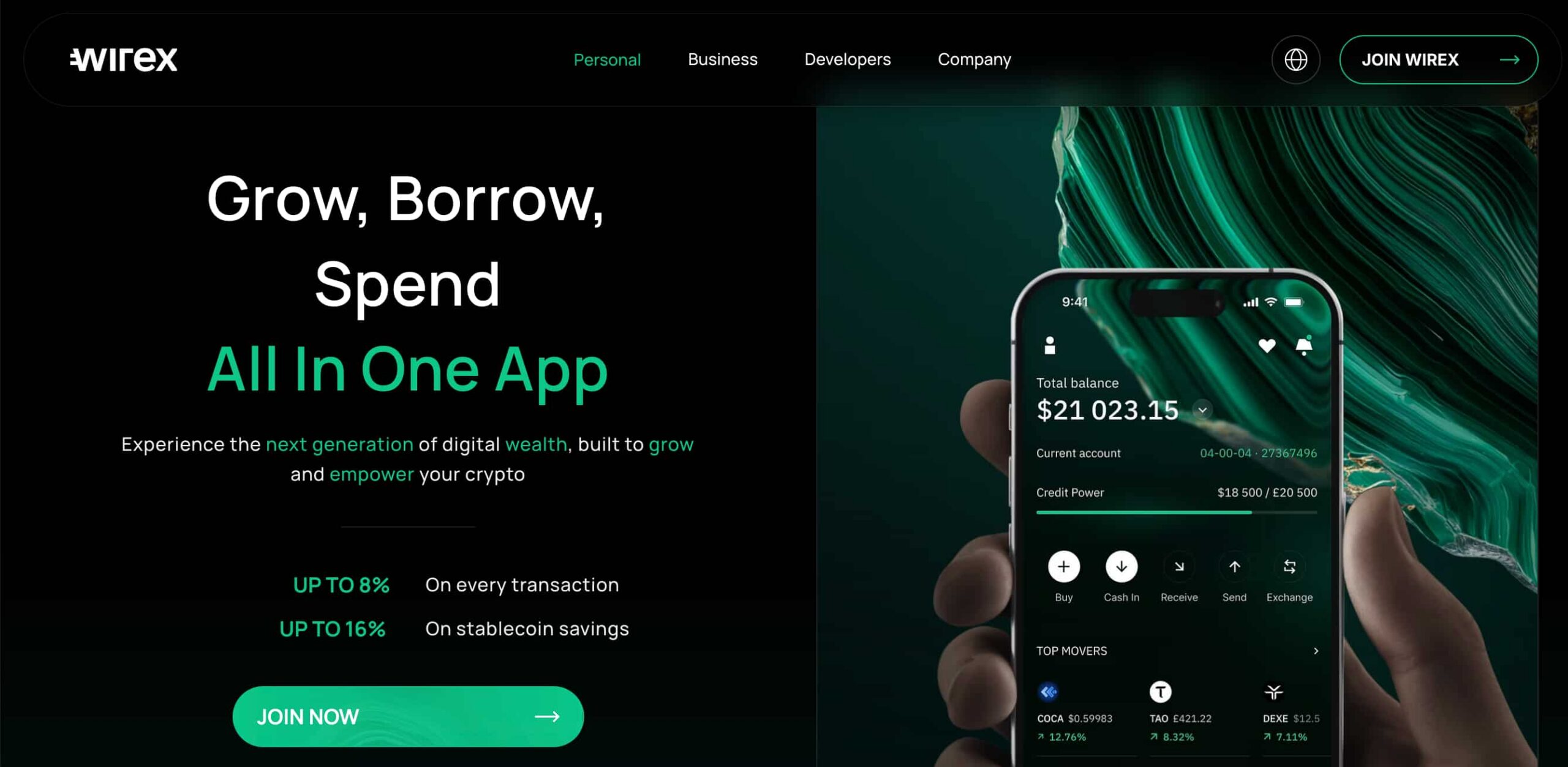 WIREX_main_page_screenshot