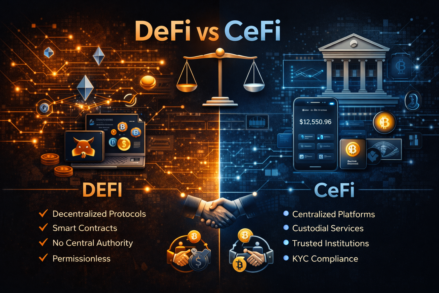 CeFi vs DeFi – What’s the Difference Between Centralized and Decentralized Finance?