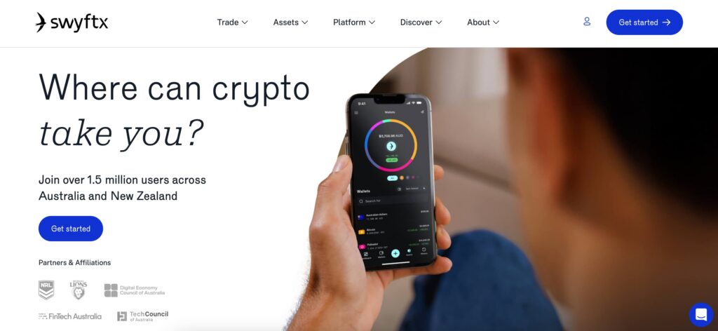 Swyftx website screenshot